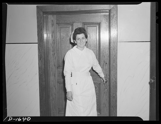 To meet the tremendous demand for graduate registered nurses for total national defense, a call has been issued for 50,000 well qualified young women to enroll in the nation's schools of nursing this year. Shown above is an attractive student nurse, typical of the thousands of young women who yearly