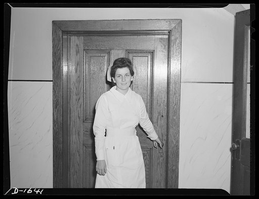 To meet the tremendous demand for graduate registered nurses for total national defense, a call has been issued for 50,000 well qualified young women to enroll in the nation's schools of nursing this year. Shown above is an attractive student nurse, typical of the thousands of young women who yearly