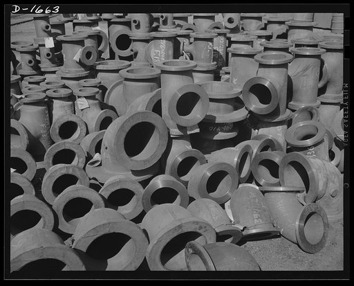 Shipbuilding (Newport News). Fittings of various types, all for use in a single U.S. Navy vessels under construction