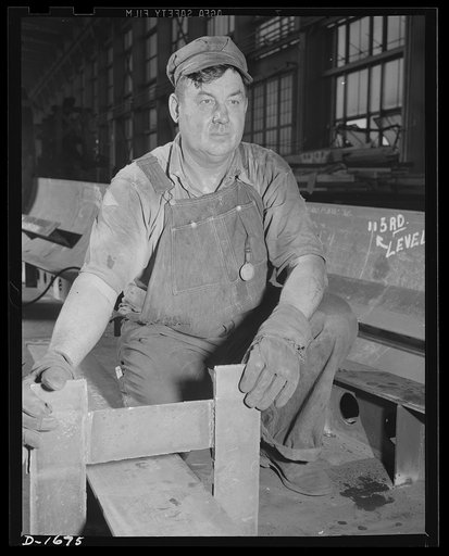 Shipbuilding (Norfolk Navy Yard) This man is a structural steel worker, one of the thousands of highly skilled workers whose brains and brawn are fashioning for Uncle Sam's new two-ocean Navy, the finest fleet of warcraft the world has ever seen