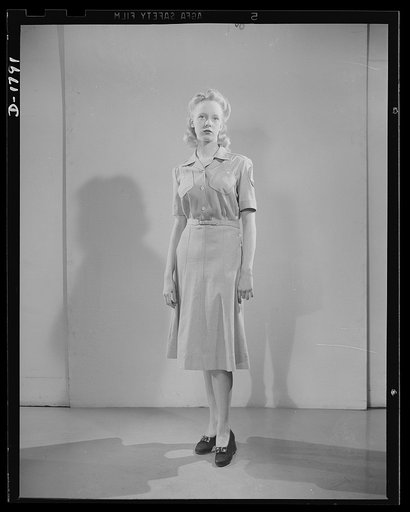 Civilian defense uniforms. Canteen worker