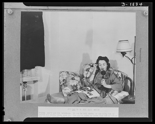 Air raid protection--what NOT to do when alarm sounds. DON'T use the telephone. It may be dull during an air raid, but if you are the chatty kind, save it. You may be tying up lines that are important for wardens' reports, fire calls, or other vital matters. Calling the fire department will do you n