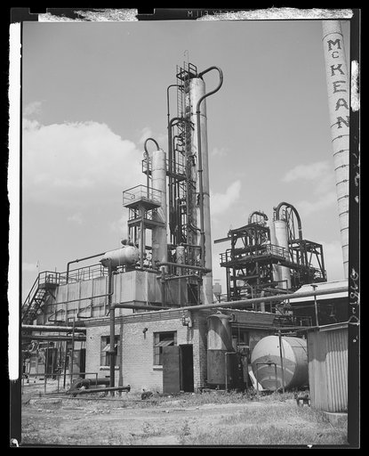 Oil. Parts of the huge distillation unit at Bradford, Pennsylvania, a unit of the Quaker State Refining Company