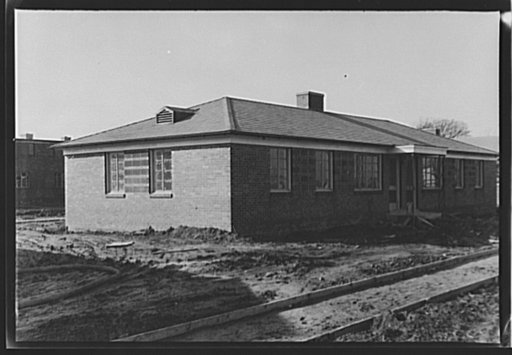 Two-family unit in Merrimac Villiage. A defense housing project of the Norfolk housing authority