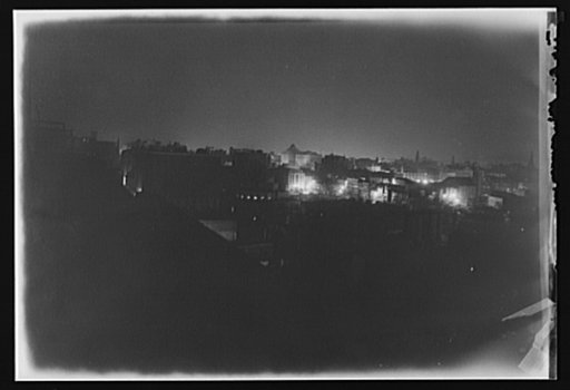 Washington, D.C. First test blackout from roof of Printcraft building