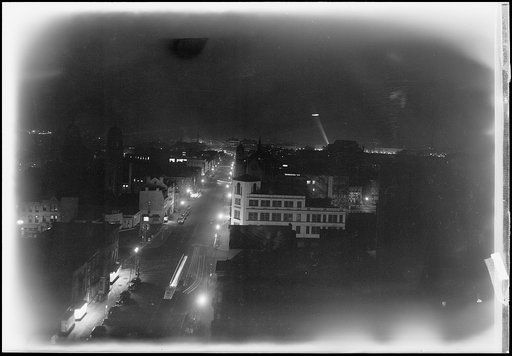 Washington, D.C. First test blackout from roof of Printcraft building