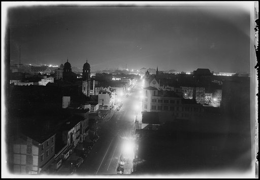 Washington, D.C. First test blackout from roof of Printcraft building