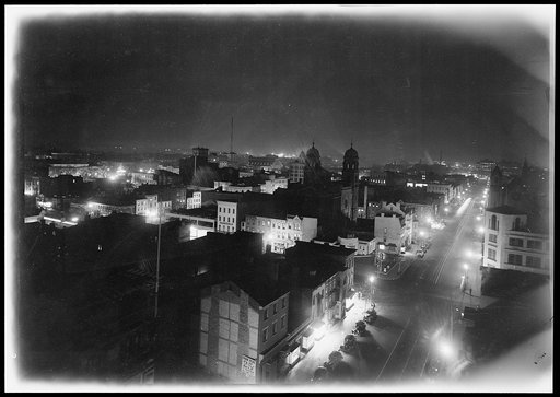 Washington, D.C. First test blackout from roof of Printcraft building