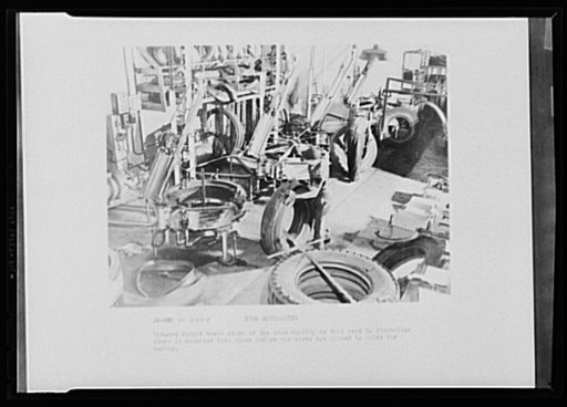 Tire retreading. Uncured rubber tread stock of the same quality as that used in first-line tires is cemented into place before the tires are placed in molds for curing
