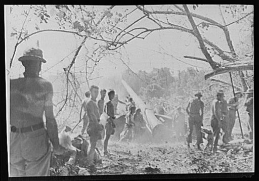 U.S. Army in final drive on Guadalcanal. American soldiers, clad in the briefest clothing because of intense heat, blast away at the few remaining enemy positions left on Guadalcanal in the Solomons during the final offensive which led to liberation of the island. This is a 155 mm. Cannon
