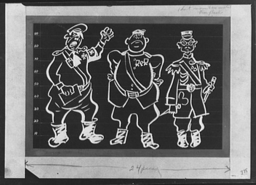 Keeping score in the war production drive. 2) Like to mop up on these babies? Well, that's the idea. Above is another suggested War Production Board (WPB) device to enable America's factory workers to know the score in their drive to erase these gentlemen. As plant production draws closer to its goa