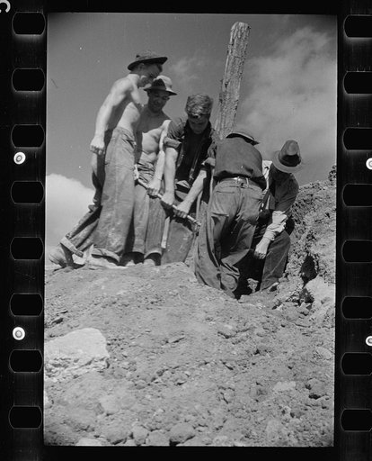 Untitled photo, possibly related to: CCC (Civilian Conservation Corps) boys at work, Prince George's County, Maryland