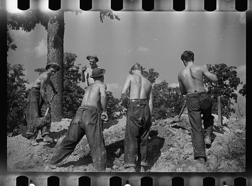 CCC (Civilian Conservation Corps) boys working, Prince George's County, Maryland