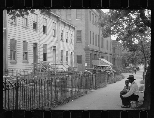 Untitled photo, possibly related to: A once proud section, Washington, D.C. These houses now are overcrowded with a Negro population and greatly in need of more sanitary methods