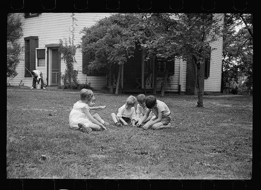Untitled photo, possibly related to: Healthy children in clean backyard, Washington, D.C.