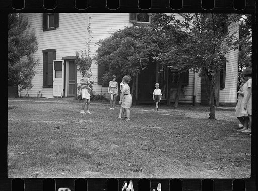 Untitled photo, possibly related to: Healthy children in clean backyard, Washington, D.C.
