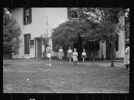 Untitled photo, possibly related to: Healthy children in clean backyard, Washington, D.C.
