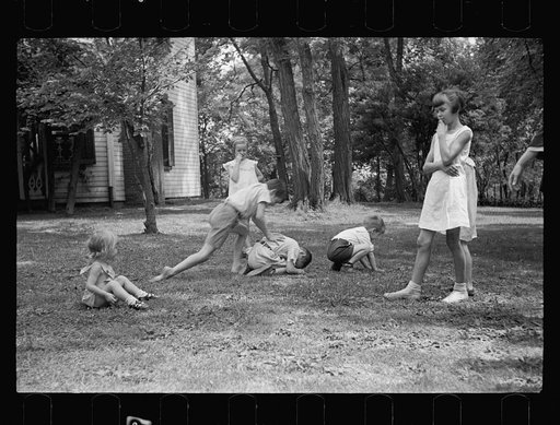 Untitled photo, possibly related to: Healthy children in clean backyard, Washington, D.C.