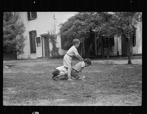 Untitled photo, possibly related to: Healthy children in clean backyard, Washington, D.C.