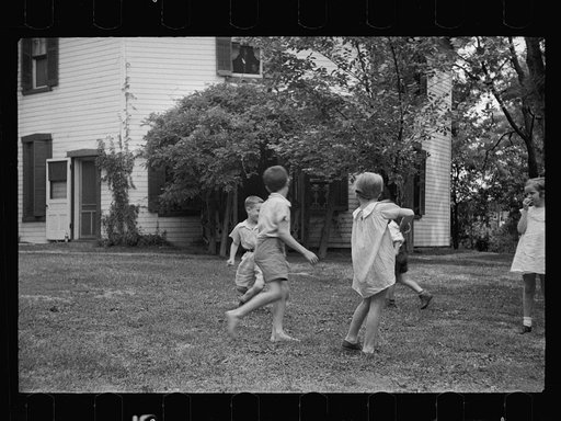Untitled photo, possibly related to: Healthy children in clean backyard, Washington, D.C.
