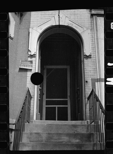 Untitled photo, possibly related to: Furnished rooms to rent. Typical house which faces government clerk in his search for a home, Washington, D.C.