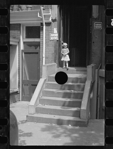 Untitled photo, possibly related to: Furnished rooms to rent. Typical house which faces government clerk in his search for a home, Washington, D.C.