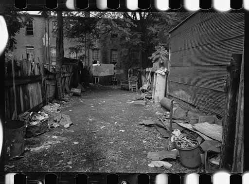 Untitled photo, possibly related to: Negro slum backyard, Washington, D.C.