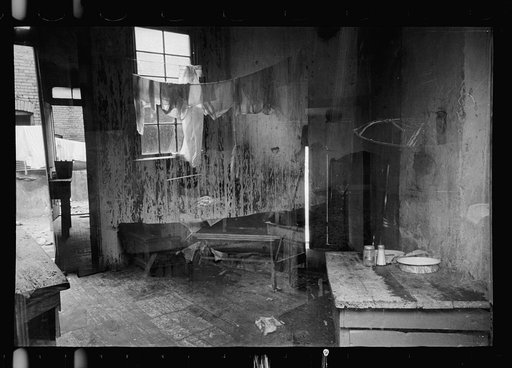 Untitled photo, possibly related to: Negro slum backyard, Washington, D.C.