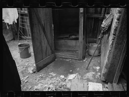Untitled photo, possibly related to: Negro slum backyard, Washington, D.C.