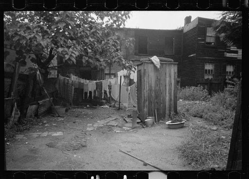 Untitled photo, possibly related to: Negro slum backyard, Washington, D.C.
