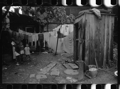 Untitled photo, possibly related to: Negro slum backyard, Washington, D.C.