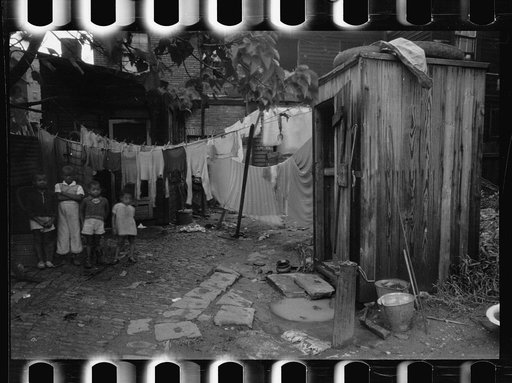 Untitled photo, possibly related to: Negro slum backyard, Washington, D.C.
