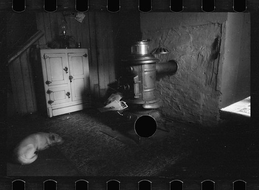 Untitled photo, possibly related to: Typical bedroom in Negro slum, Washington, D.C. A bed, one chair, and a possible bit of furniture for a bureau is usually the most such a bedroom can boast. Filth and vermin are as characteristic of this type of dwelling as the falling plaster shown here