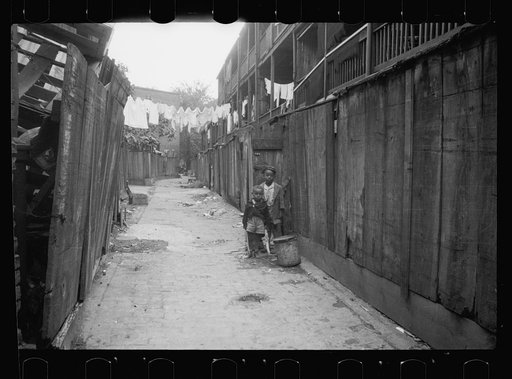 Untitled photo, possibly related to: Alley inhabited by Negroes, Washington, D.C. Section near the House office building