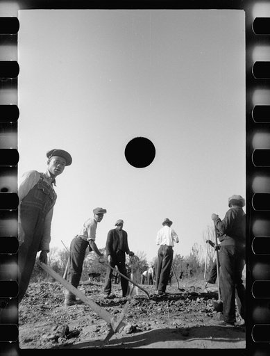 Untitled photo, possibly related to: Transients clearing land. Prince George's County, Maryland