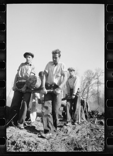 Transients clearing land, Prince George's County, Maryland