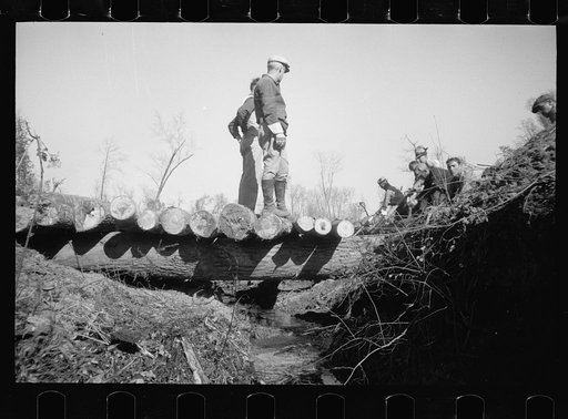Untitled photo, possibly related to: Bridge building, Prince George's County, Maryland