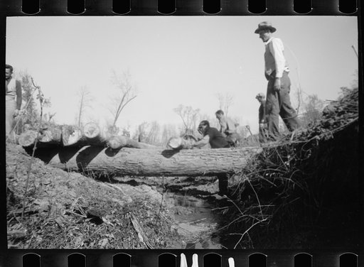 Untitled photo, possibly related to: Bridge building, Prince George's County, Maryland