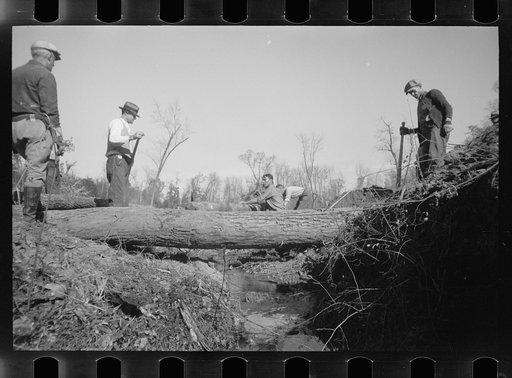 Untitled photo, possibly related to: Bridge building, Prince George's County, Maryland