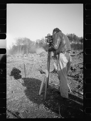 Untitled photo, possibly related to: Transients building bridge, Prince George's County, Maryland