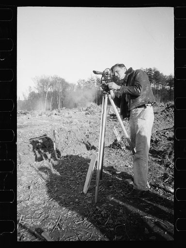 Untitled photo, possibly related to: Transients building bridge, Prince George's County, Maryland