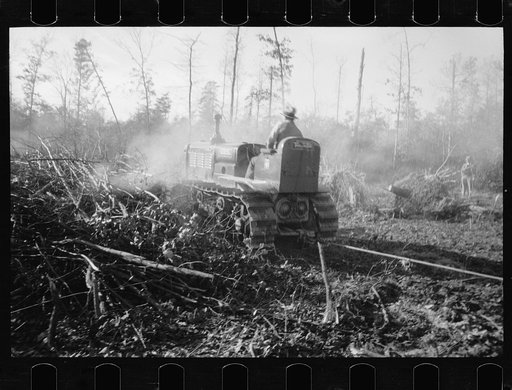 Untitled photo, possibly related to: Transients building bridge, Prince George's County, Maryland