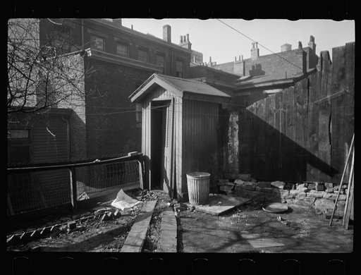 Tenement backyard and privy, Hamilton County, Ohio