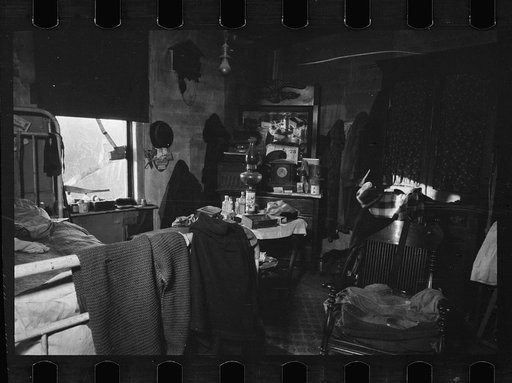 Interior of a Negro dwelling, Hamilton Co., Ohio