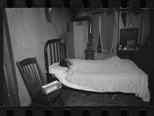 Bedroom in Van Horn Street house, Hamilton Co., Ohio