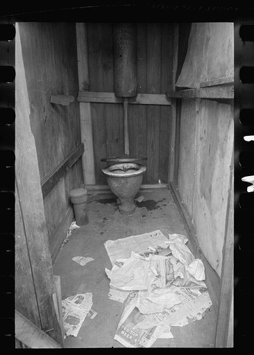 Untitled photo, possibly related to: Typical outside toilet, Cincinnati, Ohio