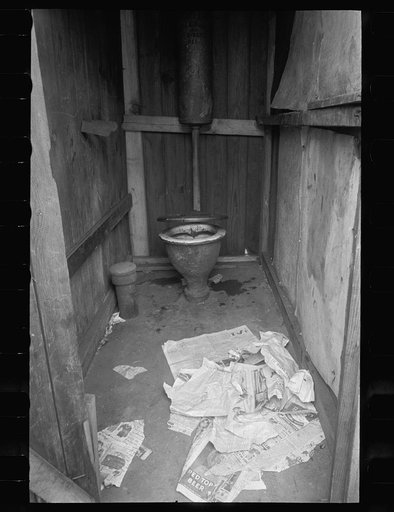 Untitled photo, possibly related to: Typical outside toilet, Cincinnati, Ohio