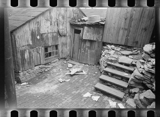 Untitled photo, possibly related to: House and privy, Ohio River, Hamilton County, Ohio