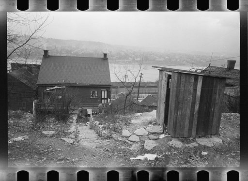 House and privy, Ohio River, Hamilton County, Ohio