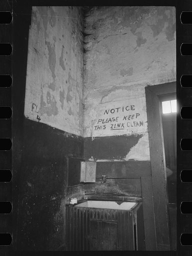 Common hallway sink in old schoolhouse, Hamilton, Ohio
